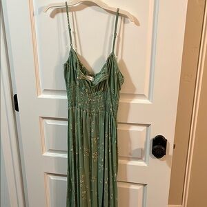 Floral Green Maxi Dress